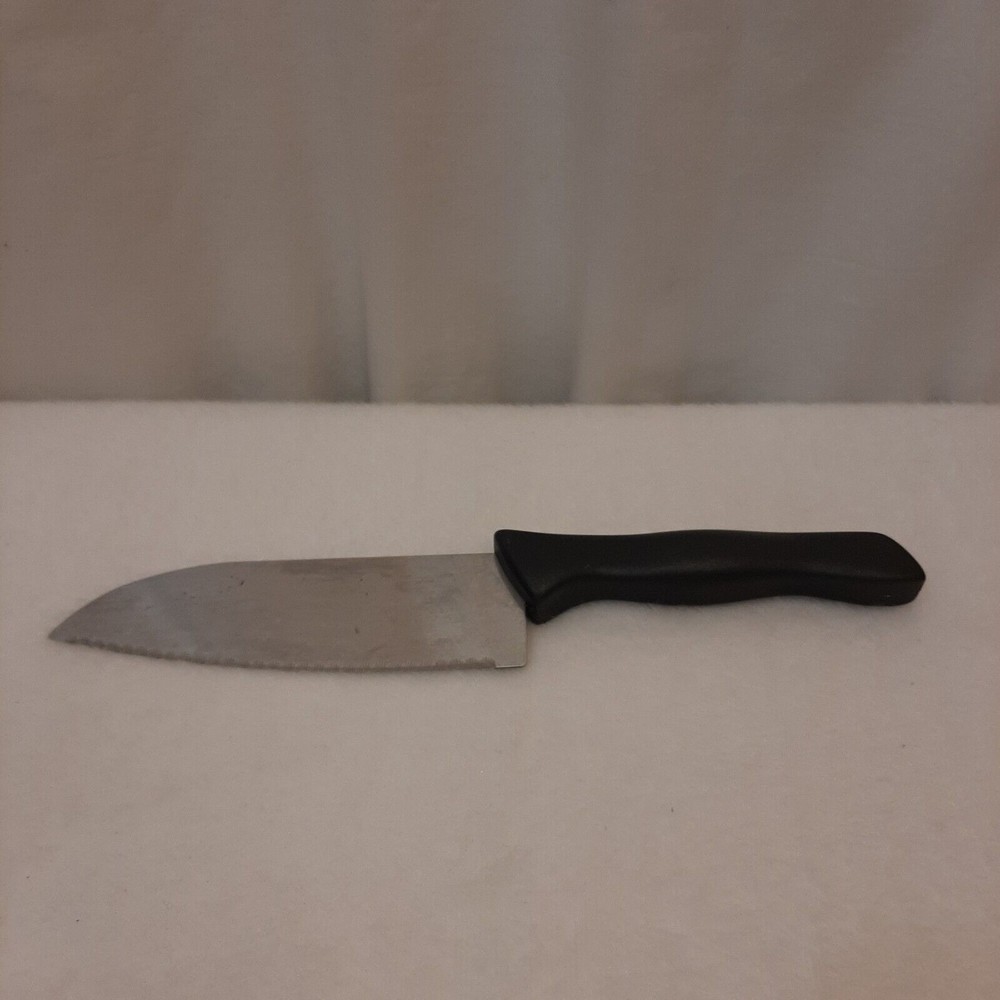 Vintage Ginsu Classic Butcher Kitchen Knife 6.5 Inch Blade Black Handle